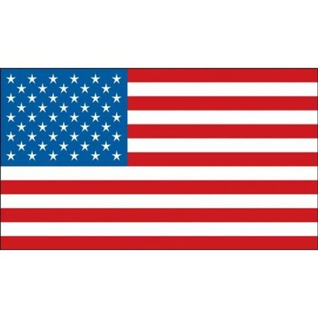 ACCUFORM Hard Hat Sticker, 4 in Length, 2 in Width, USA Flag Legend, Adhesive Vinyl LHTL364
